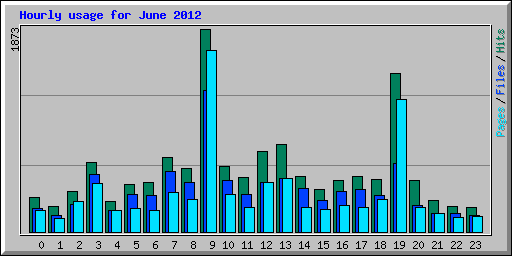 Hourly usage for June 2012