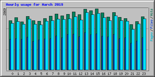 Hourly usage for March 2019