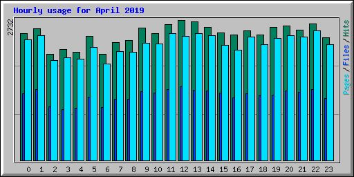Hourly usage for April 2019