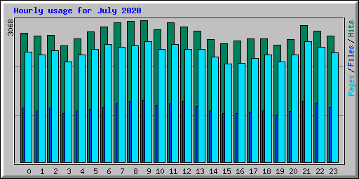 Hourly usage for July 2020