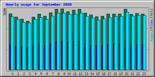 Hourly usage for September 2020