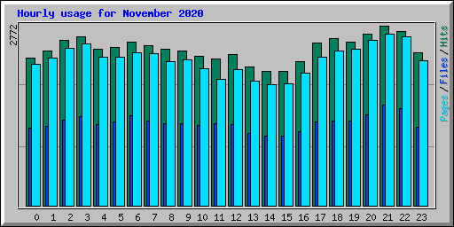 Hourly usage for November 2020